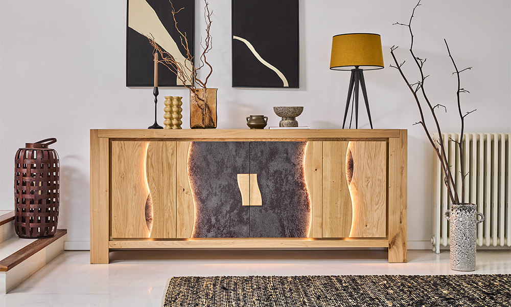 Enfilade 4 portes LED